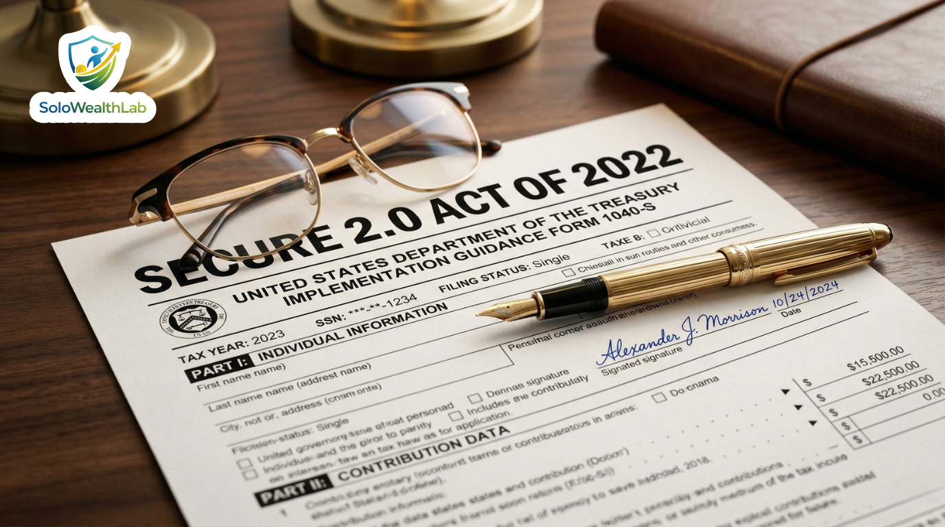 Explanation of the SECURE 2.0 Act retirement changes for 1099 freelancers in 2026.