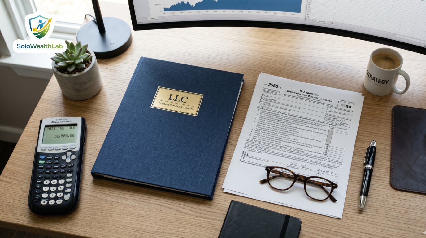 A single-member LLC upgrading to an S-Corp tax status for US freelancers.